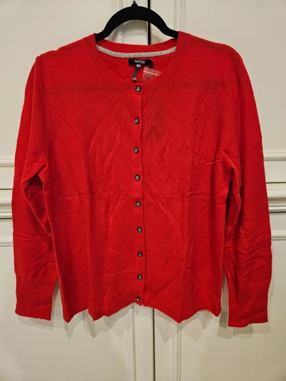 Apt 9 100% cashmere crew neck sweater ~style NN43209~X large~640 ripe tomato~NWT
